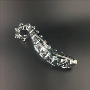 Komioh-consolador anal de 17cm para adultos, juguete sexual realista de cristal transparente, nuevo diseño - Product Image 1