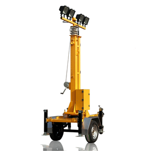 Tour d'éclairage mobile extérieure de qualité supérieure sur remorque avec mât télescopique, éclairage LED, hauteur 9m, matériau Q235 - Product Image 1
