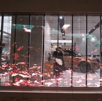 Außen fenster Glas Transparente LED-Film anzeige P7.8 Slim Plug & Play SMD LED-Bildschirm Videowand