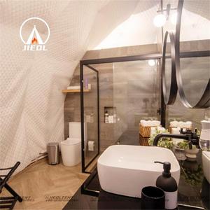 Tente dôme géodésique de luxe de 6m avec salle de bain Tente transparente préfabriquée pour le camping et le jardin Glamping - Product Image 4