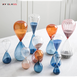 Thiết Kế Cổ Điển Trang Trí Nội Thất Borosilicate Kính Đầy Màu Sắc Đồng Hồ Cát Đồng Hồ Cát - Product Image 4