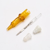 Aiguilles de cartouche jetables permanentes OEM de haute qualité en acier inoxydable 316 doré, à pointe conique longue de 3,0 mm, pour tatouage rotatif et art corporel