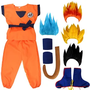 Dragon Ball Anime Son Goku Cosplay Costume Full Set Enfants Garçons Fancy  Dress Up Tenues de fête