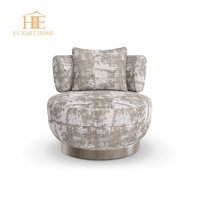 Fauteuil pivotant moderne en tissu bouclé, fauteuil d'appoint de luxe pour hall d'hôtel, salon, zone de réception