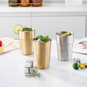 Koreaanse 304 roestvrijstalen dubbelwandige milieuvriendelijke herbruikbare duurzame bierbeker voor feesten, gezin, hotel, restaurant, kantine - Product Image 5