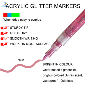 Glitter acrilico marcatore per il mestiere di DIY 12 colori set doppio tip marker 0.7 millimetri extra fine punto di punta <span class=keywords><strong>con</strong></span> bling bling inchiostro - Product Image 6