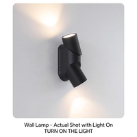 Applique murale LED moderne d'extérieur IP65, longue et verticale, à double tête, pour jardin, balcon et couloir, éclairage haut et bas