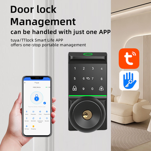 Aluminum Alloy Ball Biometric Fingerprint Touch Keypad RFID Card <strong>Knob</strong> TTlock Tuya Smart Lock Cloud App for Aluminum <strong>Door</strong> - Product Image 2