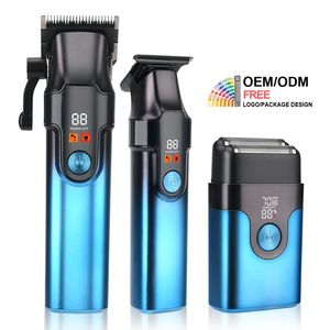 Regolabarba Elettrico Rasoio Tagliacapelli Professionale Senza Fili Set Tosatrice per Uomo Barbiere - Product Image 1