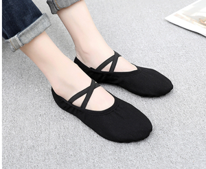 <span class=keywords><strong>Zapatillas</strong></span> de <span class=keywords><strong>Ballet</strong></span> de Lona Cómodas y de Venta Caliente con Forro de Algodón y Suela de PU, Zapatos de Bailarina de Suela Suave para Niñas - Product Image 6