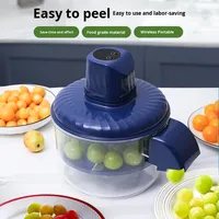 Huishoudelijke volautomatische elektrische commerciële fruit- en groenteschiller met knopbediening, 50W vermogen voor het schillen van druiven, knoflook en andere groenten.