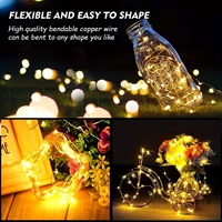 Guirlandes lumineuses LED en fil de cuivre rechargeables par USB pour mariage en intérieur, fête, printemps, anniversaire, Noël, Saint-Valentin
