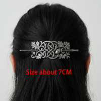 Barrette à cheveux Feuille de Chêne Celtique, Pince à cheveux Gland Viking Nordique, Épingle à cheveux Vintage Cottagecore Sorcière Pagan Elfe