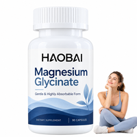 Glycinate de magnésium 90 capsules OEM, formule personnalisée, fabricant de compléments alimentaires minéraux sous marque privée avec emballage en bouteille