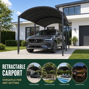 Gazebo Retráctil Inteligente con Rieles Deslizantes, Refugio Móvil de Aluminio con Ruedas Giratorias para Balcón o Terraza de Piso Alto - Product Image 2