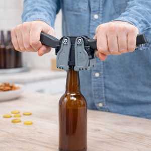 Tappatore manuale per bottiglie con tappi a corona da 26 mm, design a due leve, kit per la produzione di birra fatta in casa - Product Image 5