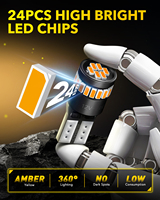 Para AUXITO T10 Car LED Matrícula Indicador lateral Bombilla Canbus Ámbar 194/2825 Impermeable IP68 Luz de estacionamiento interior Nuevo A5