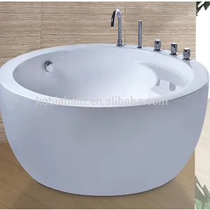 Круглая чистая белая акриловая Ванна C6505C небольшого размера с сиденьем для дома
