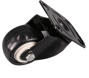 Preto nenhum rolamento silencioso armazém Material Handling Trolley Industrial borracha giratória Rodas Caster - Product Image 3