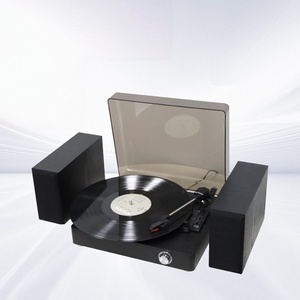 Tocadiscos de Vinilo Retro con Logotipo Personalizado, Tocadiscos Inalámbrico BT con Altavoces Estéreo Dobles, Fonógrafo de Madera para el Hogar, Dormitorio o Escritorio, Regalo - Product Image 5