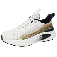 Chaussures de course noires en tricot pour hommes, style chaussette, respirantes, avec semelle blanche amortie, personnalisables OEM/ODM, vente en gros, directement de l'usine