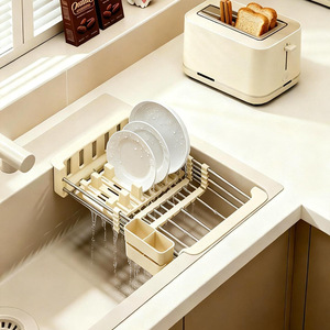 Kitchen <b>Dish</b> <b>Rack</b> L Size With Tray Quick Dry Sink Drainer Vegetable Drainer - Product Image 1