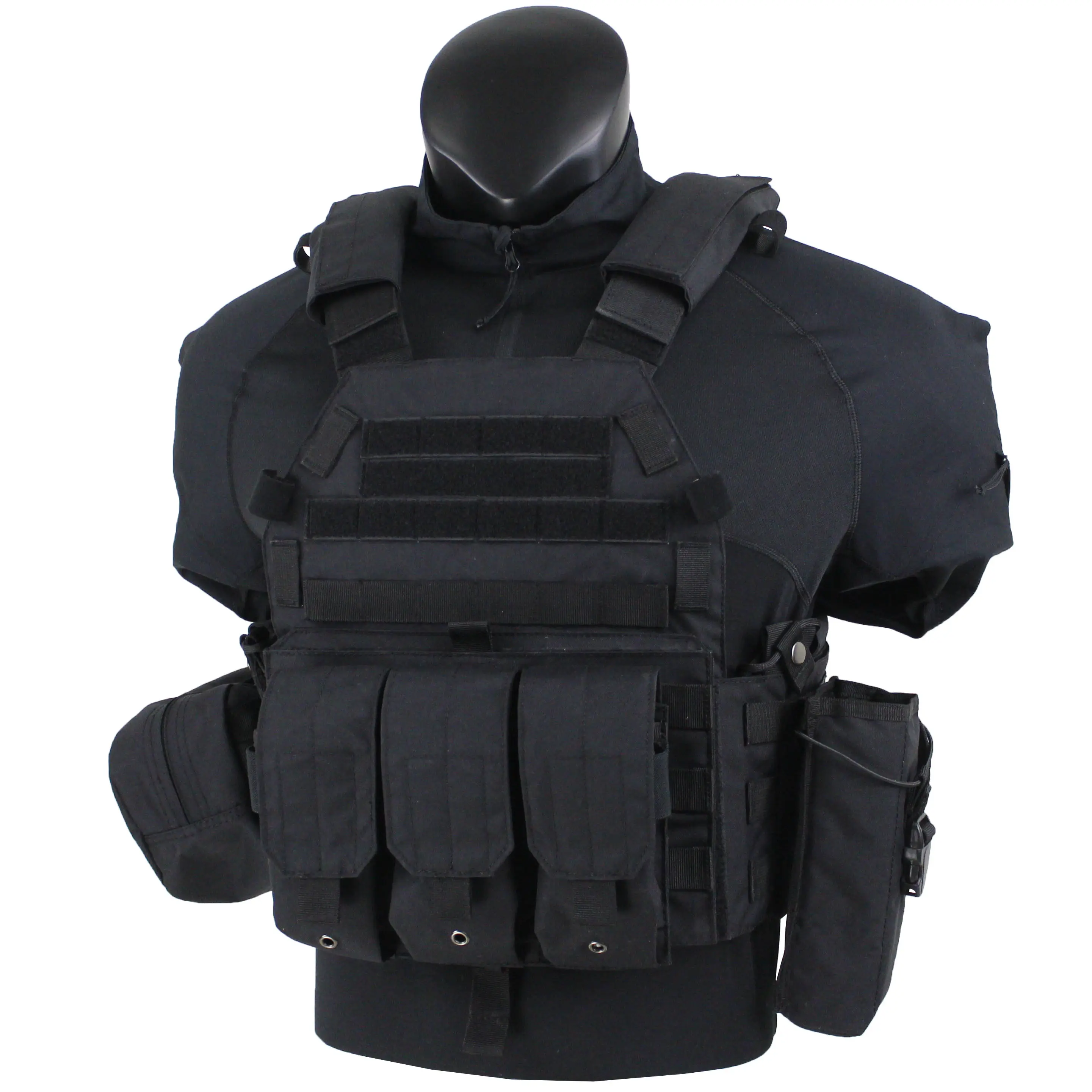 Tactical Gear Classic 6094 estilo chaleco táctico personalizado Plate Carrier BK kit completo