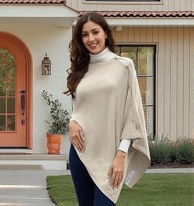 Tessuto personalizzato e modello <span class=keywords><strong>invernale</strong></span> tradizionale etnico plissettato da donna donna con bottone Poncho <span class=keywords><strong>cappotto</strong></span> Online fornitore di vestiti - Product Image 1