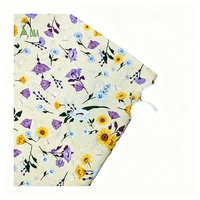 Tissu popeline 100% coton imprimé de petits motifs floraux, écologique, léger, tissé pour robes, jupes, textiles de maison