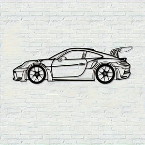 Signe de décoration murale de voiture de <span class=keywords><strong>garage</strong></span> en métal Cadeau pour homme Cadeau de pendaison de crémaillère Décoration murale à suspendre Art mural - Product Image 4