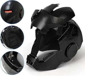 Máscara Inteligente 2026 para Juego de Rol, Uso Automático, Casco Completamente Negro, Compatible con Control por Voz y Gestos - Product Image 3