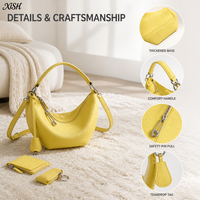 Produsen Tas Kulit Asli OEM Logo Kustom Wanita Tas Yuanbao Desainer Tote Selempang Bahu Dompet Pemasok Grosir