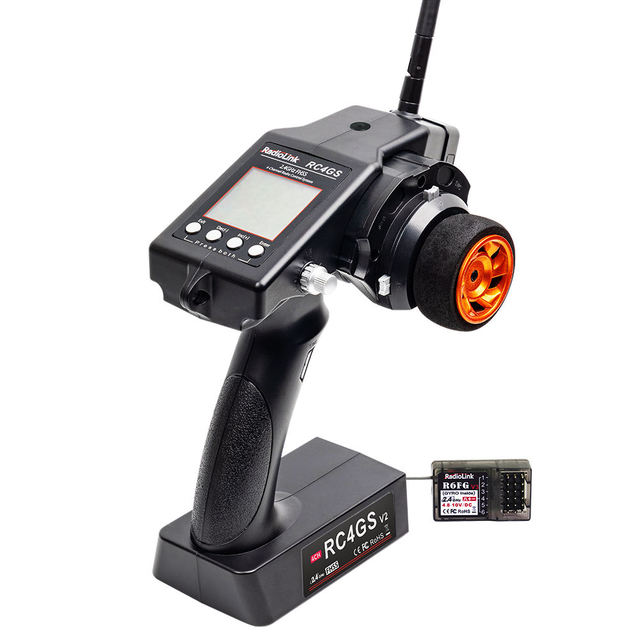Radiolink RC4GS V2 4CH RC Radio Transmitter With R6FG Gyro Receiver  Remote Controller for Rc Parts & Accs