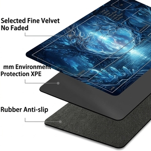 Grand tapis de jeu TCG 24x14 pouces - Tissu supérieur en tissu avec dos en caoutchouc antidérapant pour <span class=keywords><strong>Magic</strong></span> - Product Image 5