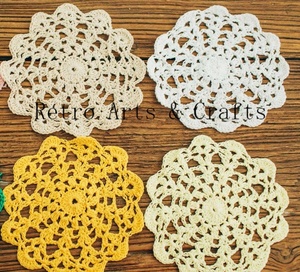 100% coton et main crochet napperon boho <span class=keywords><strong>macramé</strong></span> napperons ensemble crochet à la main cuisine décor <span class=keywords><strong>rond</strong></span> coton tampons caboteur - Product Image 5
