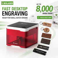 Machine de gravure laser compacte X-PRO 455nm bleue 1064nm infrarouge, graveur laser de bureau WiFi, cadeaux personnalisés, métal, bois