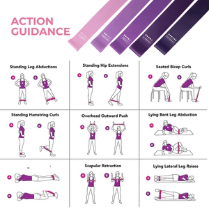 Wosweir Tập Thể Dục Đào Tạo sức đề kháng ban nhạc Yoga thể thao màu tím khiêu vũ ngồi xổm kéo dài Thiết bị tập thể dục hip Rally vòng lặp ban nhạc - Product Image 4