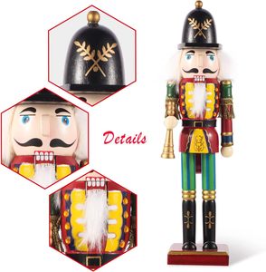 Figura de Cascanueces de Madera de 7*29.5cm, Muñeco Soldado Pintado a Mano, Adornos Navideños, Decoración Ecológica - Product Image 4