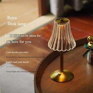 Luxury Iron LED Table Lamp Bedroom Bedside Night Lamp Touch Control Warm White Modern Design High-End Atmosphere <strong>Small</strong> <strong>Battery</strong> - Product Image 4