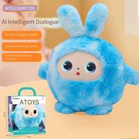 Jouet en peluche interactif en polyester AI multilingue, robot intelligent, poupée éducative précoce, jouet parlant doux contrôlé par application, dynamique