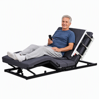 Lit de massage électrique réglable pour chambre d'hôtel, idéal pour les personnes âgées à domicile, avec cadre de lit et télécommande, et housse de matelas lavable