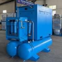 Compresseur d'air à vis quatre-en-un facile à installer avec moteur lubrifié refroidi par air pour une intégration intelligente
