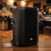 Haut-parleur audio actif professionnel en alliage de titane de 10 pouces, 150 W, amplificateur bi-amplifié de classe D, DSP, avec design portable pour utilisation en courant alternatif