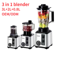 3l 4l 6-In-1 Commerciële Keukenapparatuur Zilver Crest Zware Elektrische Blender 8in1 Smoothie Juicer Keukenmachine
