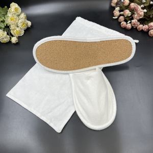 Lüks otel Sherpa polar Terry terlik kapalı ayak siyah özel Logo misafir odası konfor Premium kalite toplu kaynağı - Product Image 6