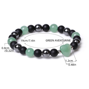 Wholesale New Gem Amethyst Stretch Beaded Rose Quartz Womens <strong>Bead</strong> Jewelry Natural Healing Stone love Crystal Heart <strong>Bracelet</strong> - Product Image 2