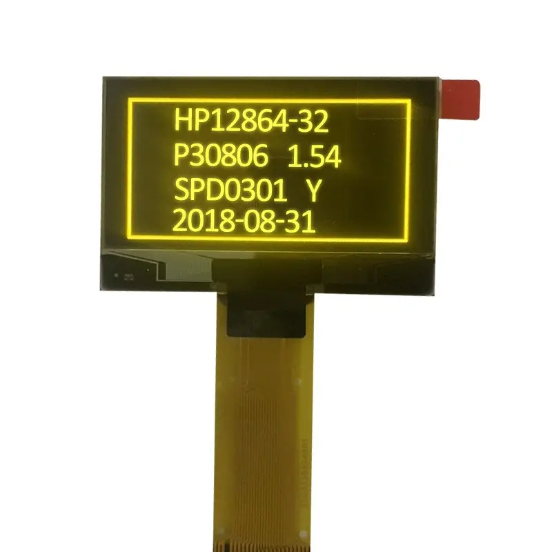 โมดูล LCD 1.54นิ้วหน้าจอ OLED สมาร์ทวอทช์128x64พิกเซลจอแสดงผล OLED จอแสดงผลไมโครโมดูล LCD ขาวดำจอ LCD