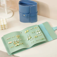 Sac de rangement pour bijoux, organiseur de boucles d'oreilles, organiseur de bijoux pliable pour les voyages, pour boucles d'oreilles, bagues et petits accessoires