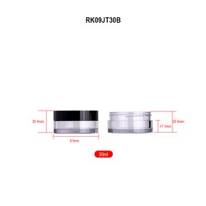 Pot cosmétique transparent de 15g 30ml, pot vide injectable, bouchon noir, pot de maquillage pour correcteur, pot rond en PET pour cosmétiques - Product Image 5