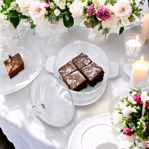 Tarro de plástico acrílico para dulces de gran capacidad de estilo moderno con tapa para almacenamiento y exhibición para bodas y eventos - Product Image 6